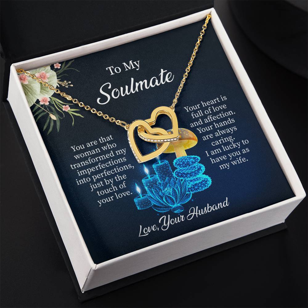 UNIDAZE To My Soulmate Necklace, Birthday Gifts for Girlfriend, Anniversary Gift for Wife, Necklace for Wife, Gift for Future Wife's Birthday ShineOn Fulfillment C30028T C30028TG lx-C30028 PB23-WOOD PT-4382 TNM-1 USER-188348