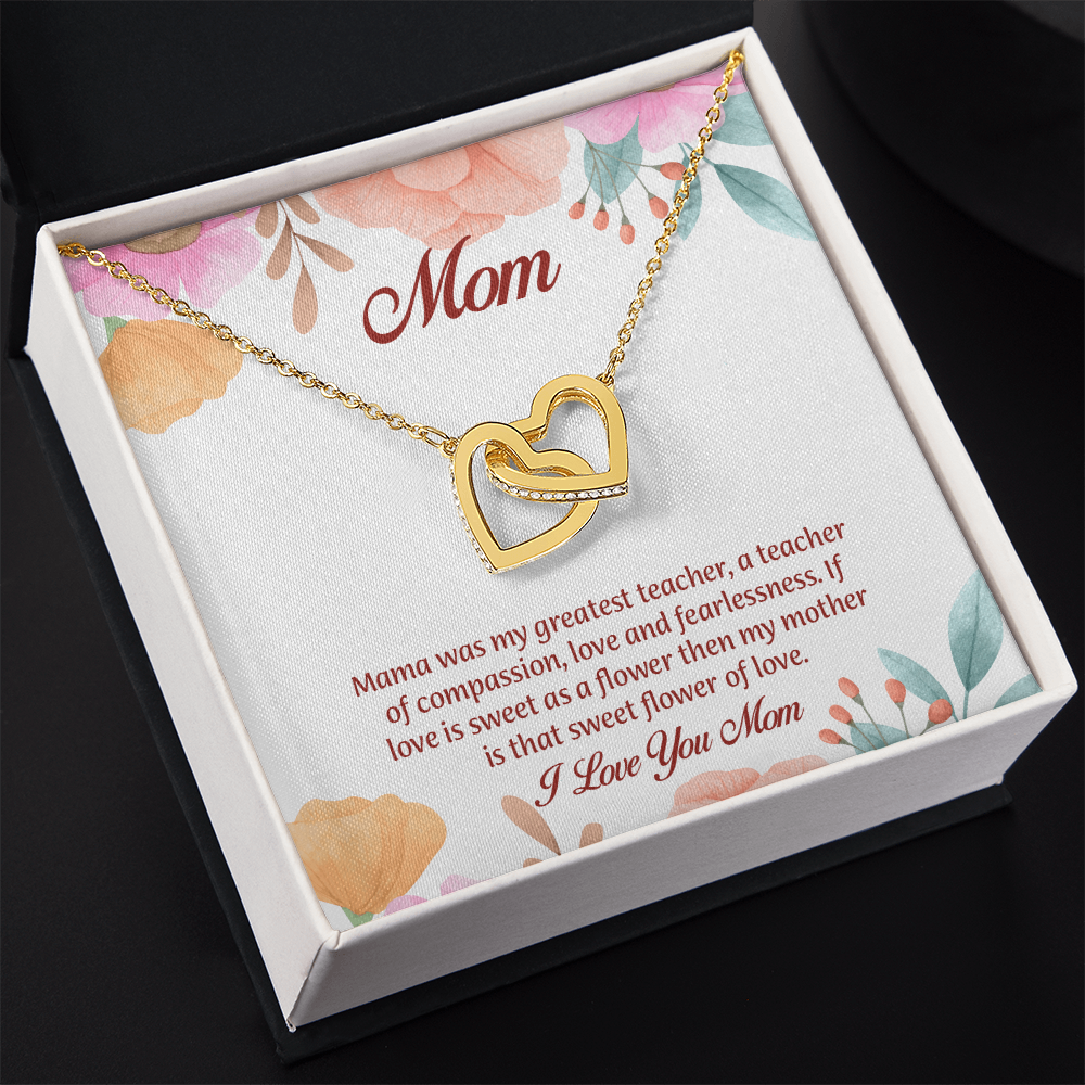 Mom Interlocking Hearts Necklace, Mothers Day Gift for Mom, Thoughtful Present from Son, Mom Necklace From daughter