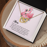 Mom Interlocking Hearts Necklace Gift, Mommy Birthday Gift From Son daughter, Mothers day Gift To  Mom
