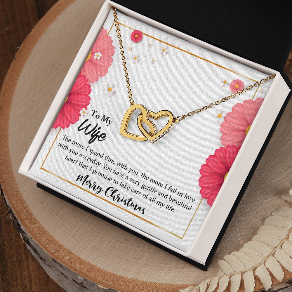 To My Wife Necklace, Sentimental Gift For Wife, Meaningful Gift For Her, Romantic Jewelry For Wife, Love Message Card For Christmas Occasion