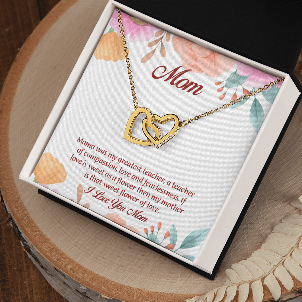 Mom Interlocking Hearts Necklace, Mothers Day Gift for Mom, Thoughtful Present from Son, Mom Necklace From daughter
