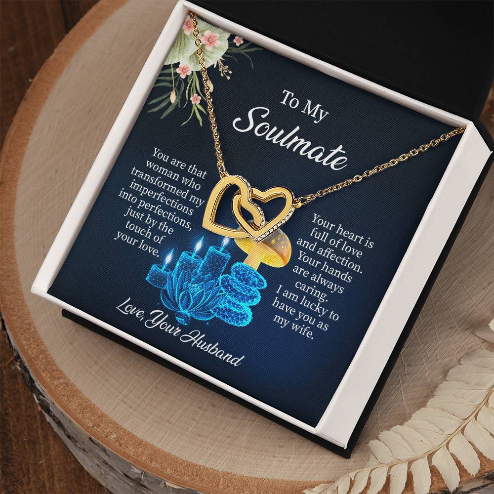 UNIDAZE To My Soulmate Necklace, Birthday Gifts for Girlfriend, Anniversary Gift for Wife, Necklace for Wife, Gift for Future Wife's Birthday ShineOn Fulfillment C30028T C30028TG lx-C30028 PB23-WOOD PT-4382 TNM-1 USER-188348