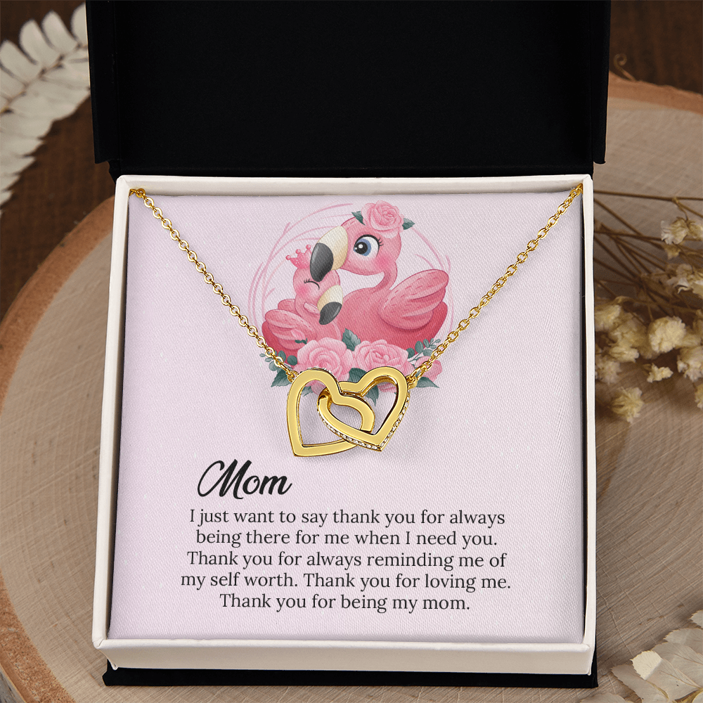 Mom Interlocking Hearts Necklace Gift, Mommy Birthday Gift From Son daughter, Mothers day Gift To  Mom