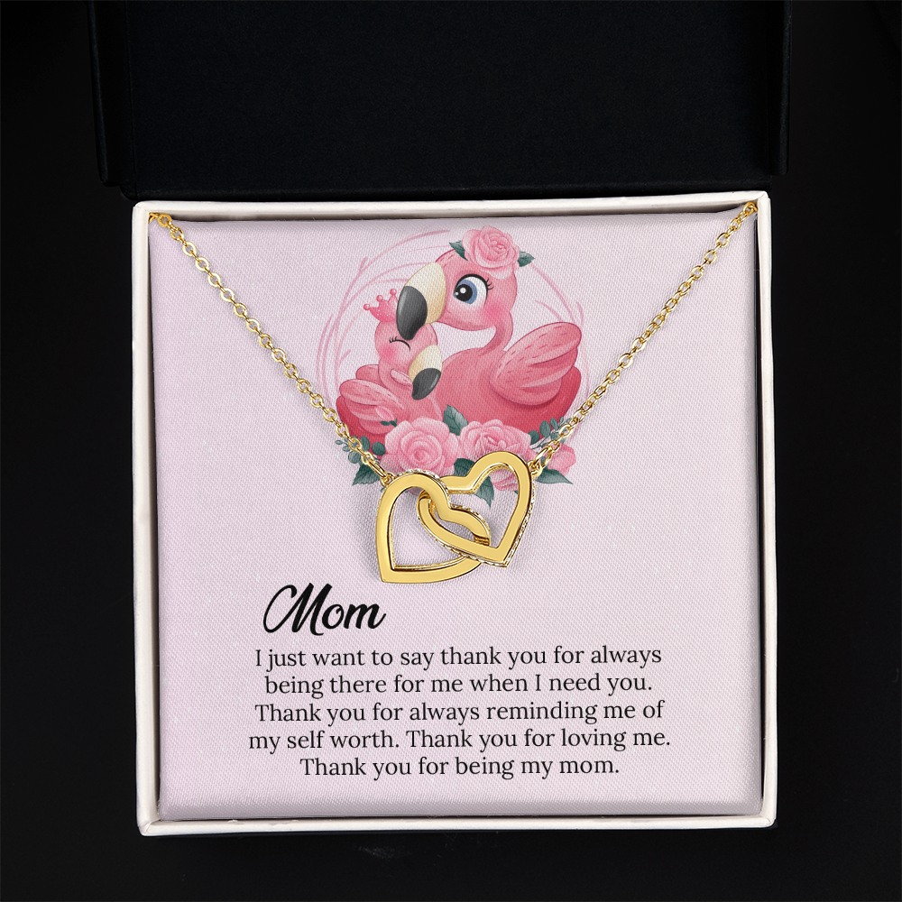 Mom Interlocking Hearts Necklace Gift, Mommy Birthday Gift From Son daughter, Mothers day Gift To  Mom