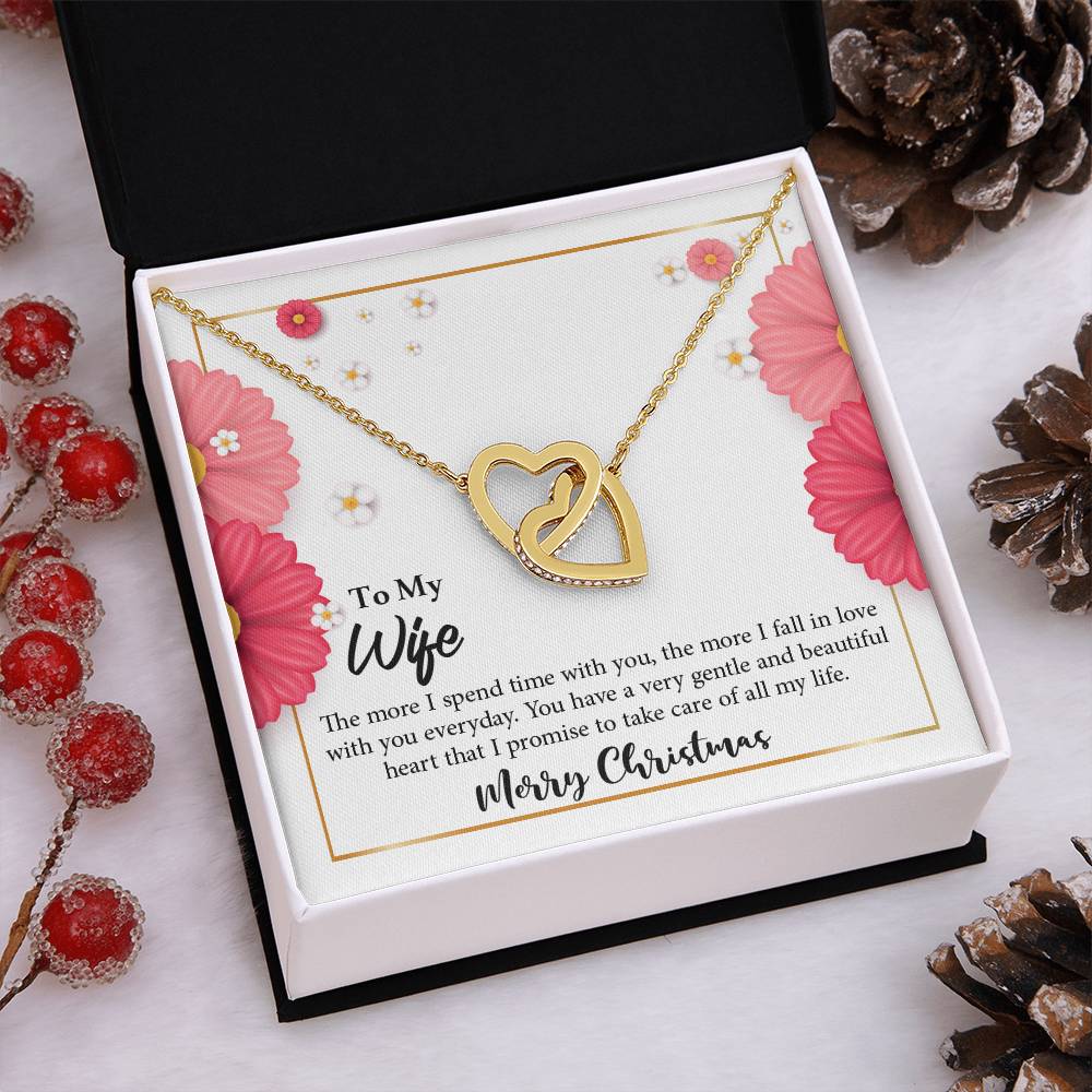 To My Wife Necklace, Sentimental Gift For Wife, Meaningful Gift For Her, Romantic Jewelry For Wife, Love Message Card For Christmas Occasion