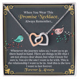 UNIDAZE When You Wear This Promise Necklace - Interlocking Heart Necklace - Promise Necklace Gift For Girlfriend From Boyfriend, For Couples, Anniversary Birthday Gifts From Boyfriend, Special Romantic Gift ShineOn Fulfillment C30028T C30028TG lx-C30028 PB23-WOOD PT-4382 TNM-1 USER-188348