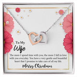 To My Wife Necklace, Sentimental Gift For Wife, Meaningful Gift For Her, Romantic Jewelry For Wife, Love Message Card For Christmas Occasion