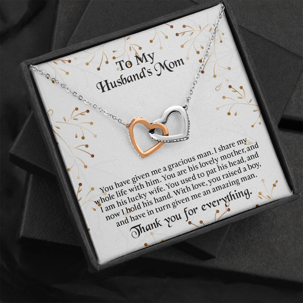 To My Husbands Mom Necklace, Mother In Law Birthday Gift, Mothers Day Gifts From Daughter In Law