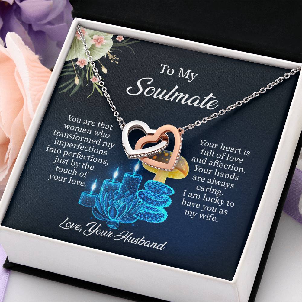 UNIDAZE To My Soulmate Necklace, Birthday Gifts for Girlfriend, Anniversary Gift for Wife, Necklace for Wife, Gift for Future Wife's Birthday ShineOn Fulfillment C30028T C30028TG lx-C30028 PB23-WOOD PT-4382 TNM-1 USER-188348