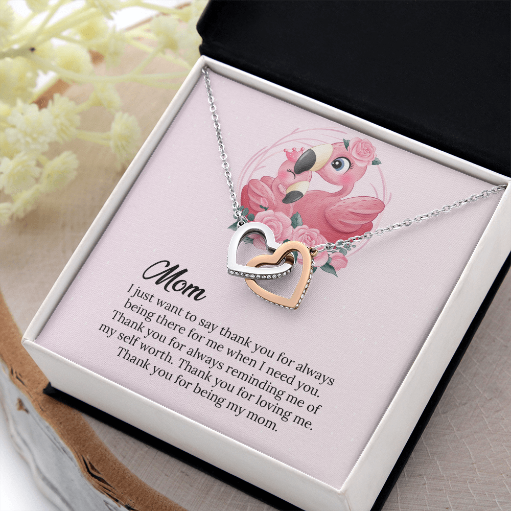 Mom Interlocking Hearts Necklace Gift, Mommy Birthday Gift From Son daughter, Mothers day Gift To  Mom