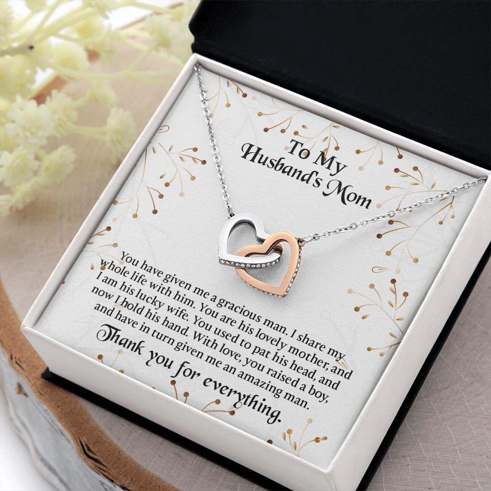 To My Husbands Mom Necklace, Mother In Law Birthday Gift, Mothers Day Gifts From Daughter In Law