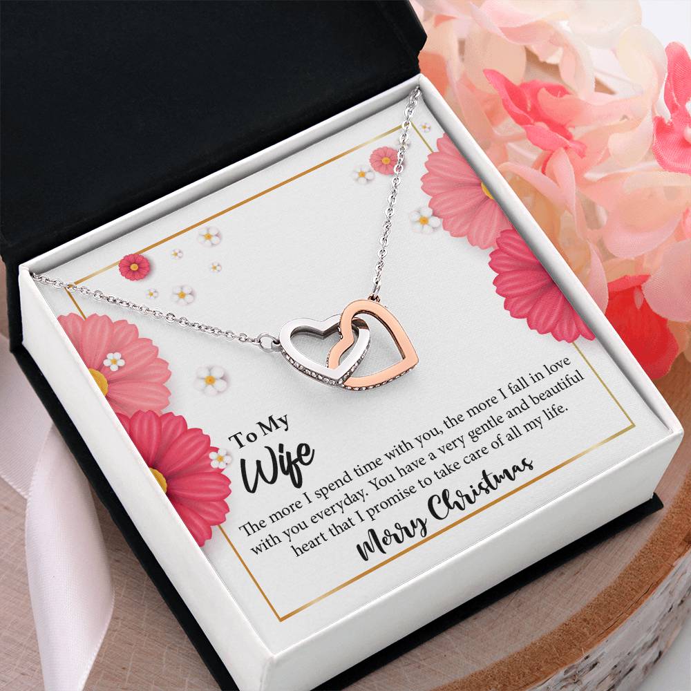 To My Wife Necklace, Sentimental Gift For Wife, Meaningful Gift For Her, Romantic Jewelry For Wife, Love Message Card For Christmas Occasion