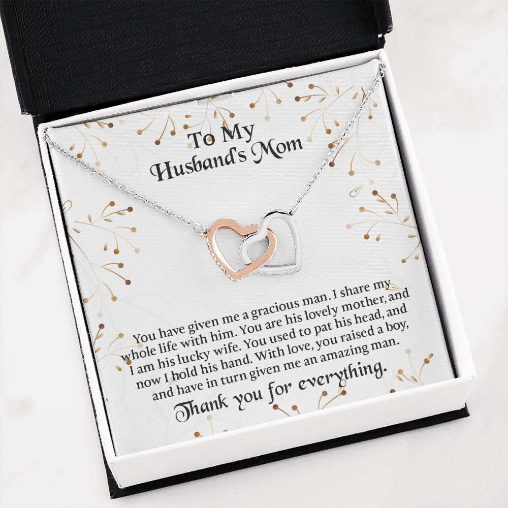To My Husbands Mom Necklace, Mother In Law Birthday Gift, Mothers Day Gifts From Daughter In Law