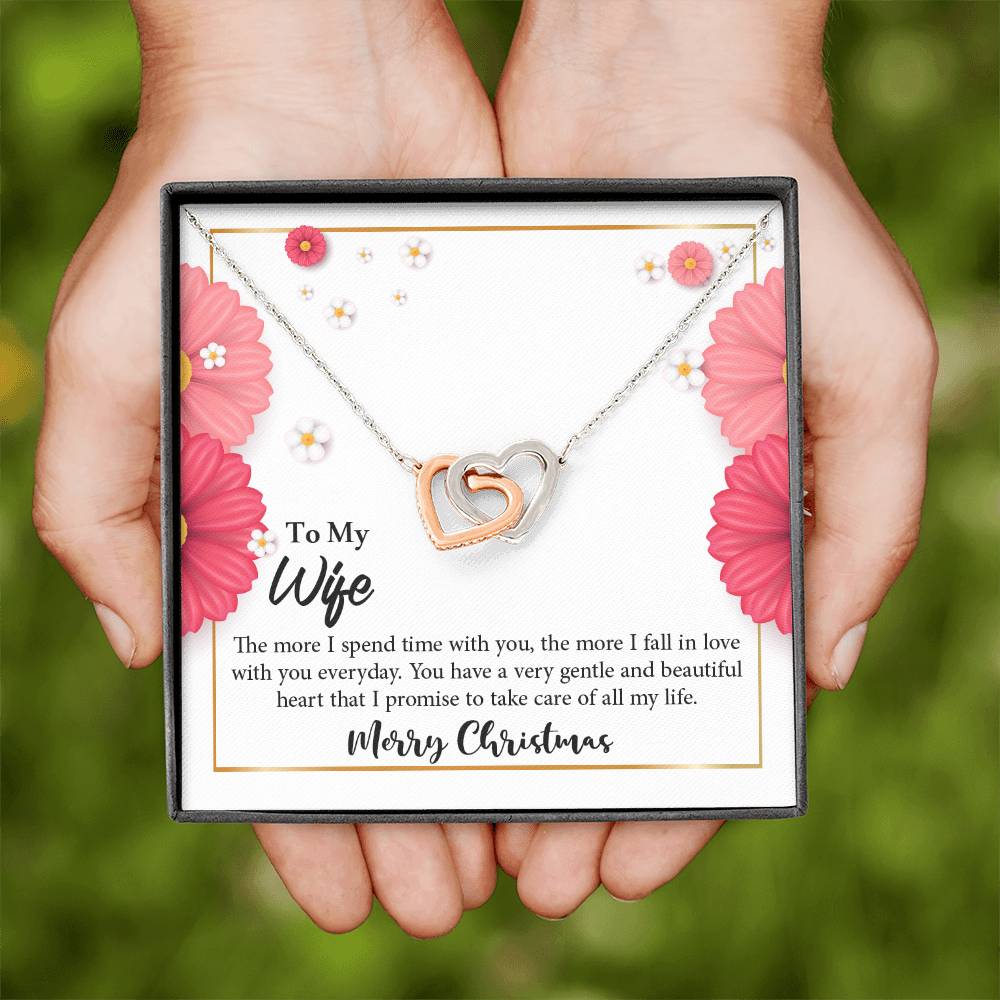 To My Wife Necklace, Sentimental Gift For Wife, Meaningful Gift For Her, Romantic Jewelry For Wife, Love Message Card For Christmas Occasion