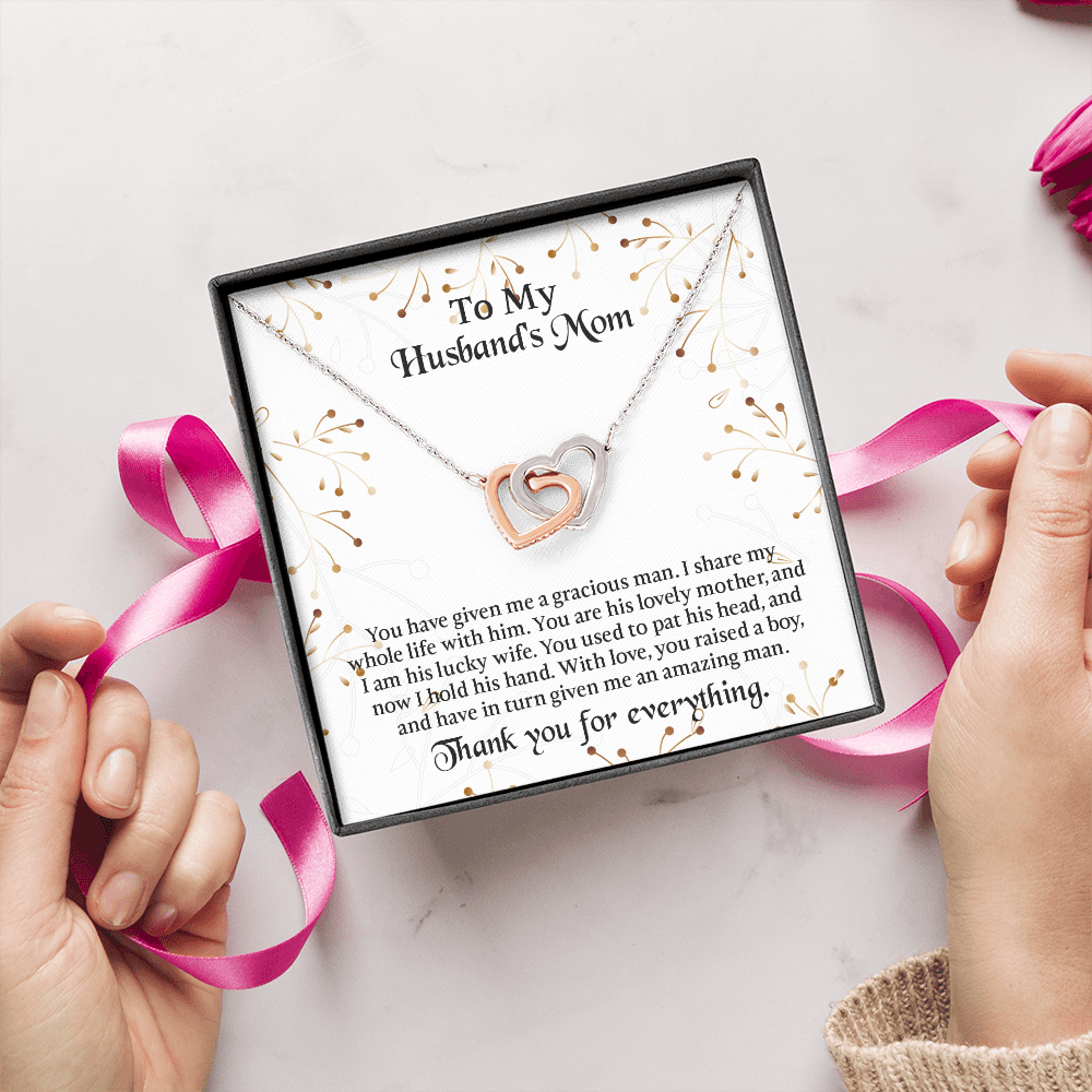 To My Husbands Mom Necklace, Mother In Law Birthday Gift, Mothers Day Gifts From Daughter In Law