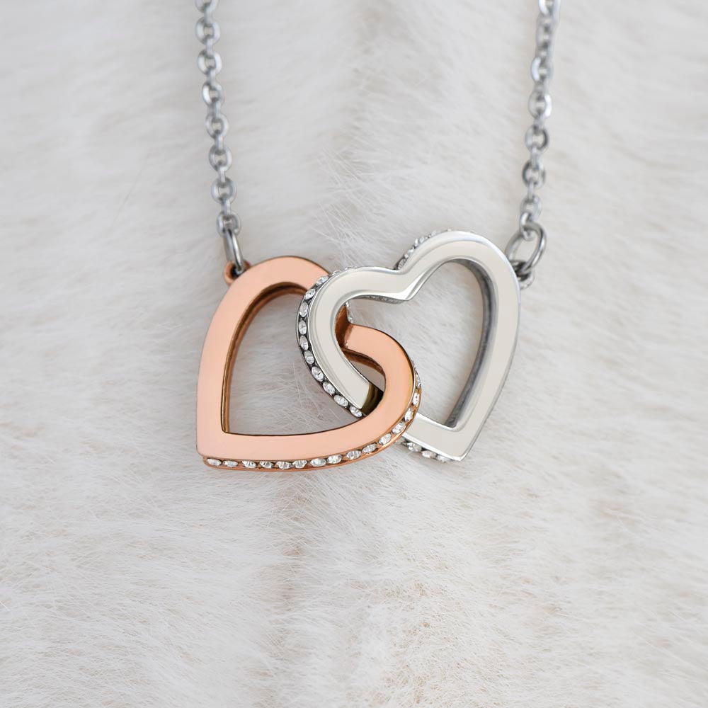 Mom Interlocking Hearts Necklace, Mothers Day Gift for Mom, Thoughtful Present from Son, Mom Necklace From daughter