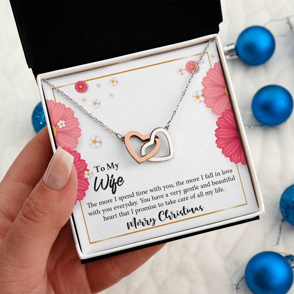 To My Wife Necklace, Sentimental Gift For Wife, Meaningful Gift For Her, Romantic Jewelry For Wife, Love Message Card For Christmas Occasion