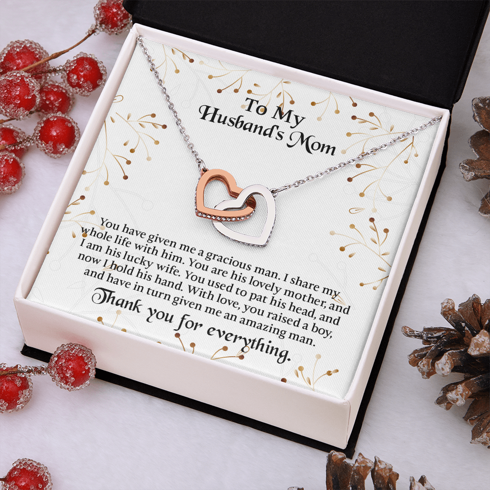 To My Husbands Mom Necklace, Mother In Law Birthday Gift, Mothers Day Gifts From Daughter In Law