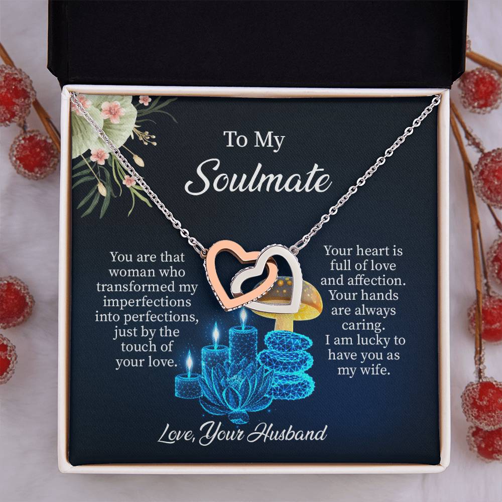 UNIDAZE To My Soulmate Necklace, Birthday Gifts for Girlfriend, Anniversary Gift for Wife, Necklace for Wife, Gift for Future Wife's Birthday ShineOn Fulfillment C30028T C30028TG lx-C30028 PB23-WOOD PT-4382 TNM-1 USER-188348