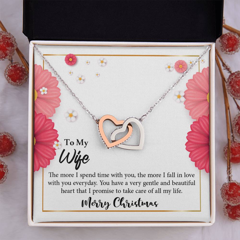 To My Wife Necklace, Sentimental Gift For Wife, Meaningful Gift For Her, Romantic Jewelry For Wife, Love Message Card For Christmas Occasion