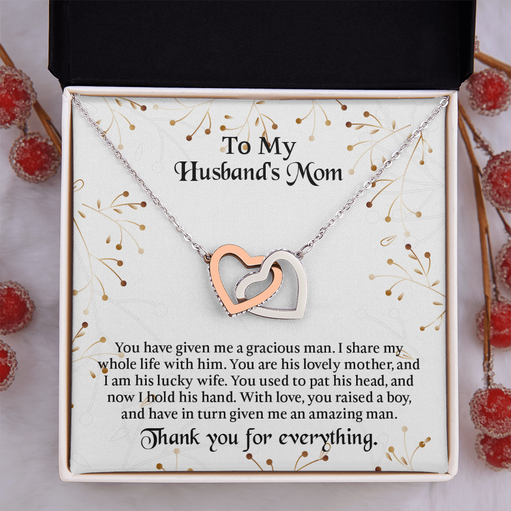 To My Husbands Mom Necklace, Mother In Law Birthday Gift, Mothers Day Gifts From Daughter In Law