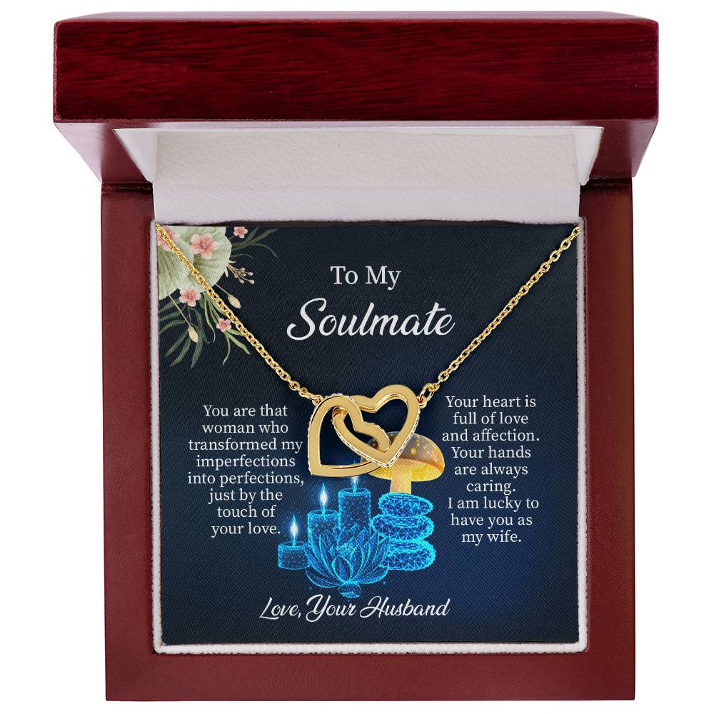 UNIDAZE To My Soulmate Necklace, Birthday Gifts for Girlfriend, Anniversary Gift for Wife, Necklace for Wife, Gift for Future Wife's Birthday ShineOn Fulfillment C30028T C30028TG lx-C30028 PB23-WOOD PT-4382 TNM-1 USER-188348