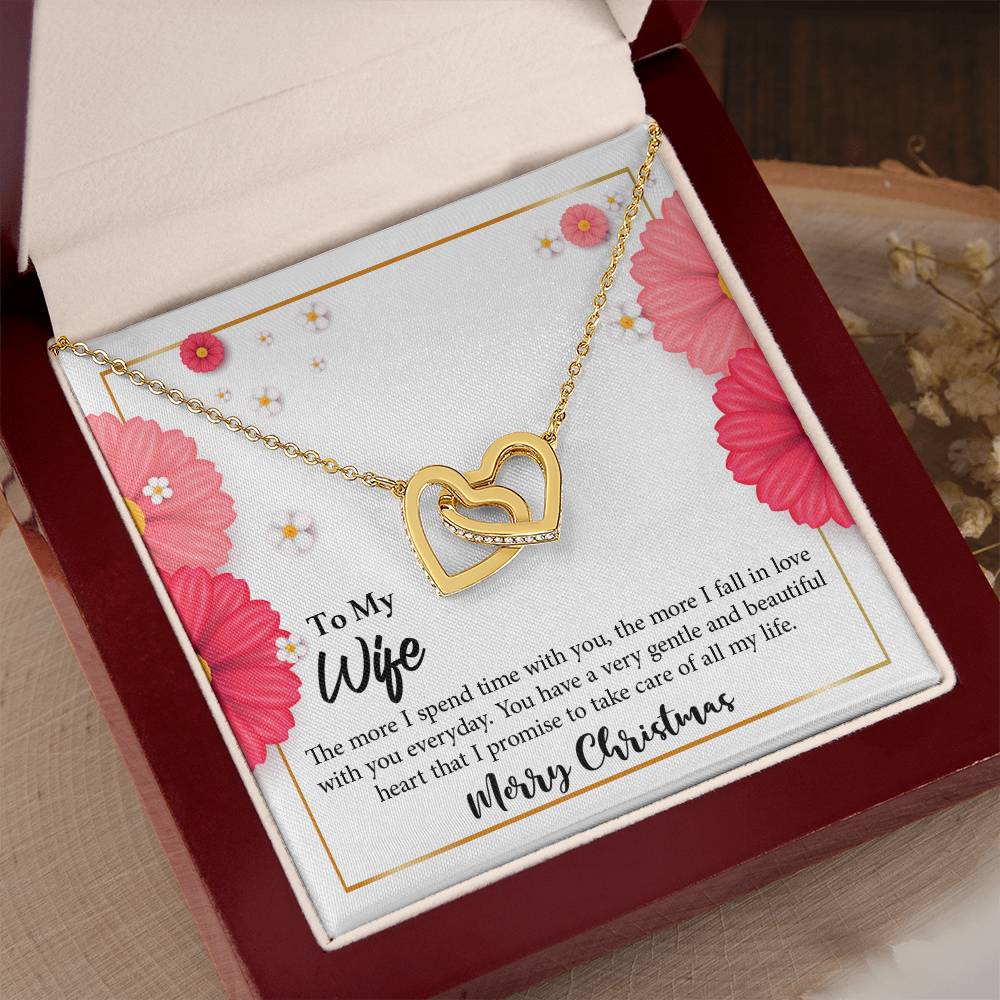 To My Wife Necklace, Sentimental Gift For Wife, Meaningful Gift For Her, Romantic Jewelry For Wife, Love Message Card For Christmas Occasion