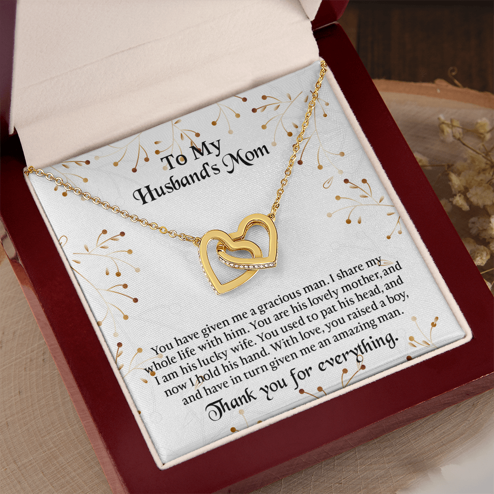 To My Husbands Mom Necklace, Mother In Law Birthday Gift, Mothers Day Gifts From Daughter In Law