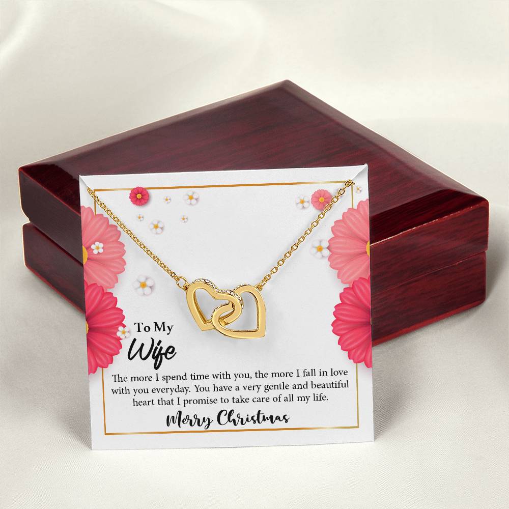 To My Wife Necklace, Sentimental Gift For Wife, Meaningful Gift For Her, Romantic Jewelry For Wife, Love Message Card For Christmas Occasion