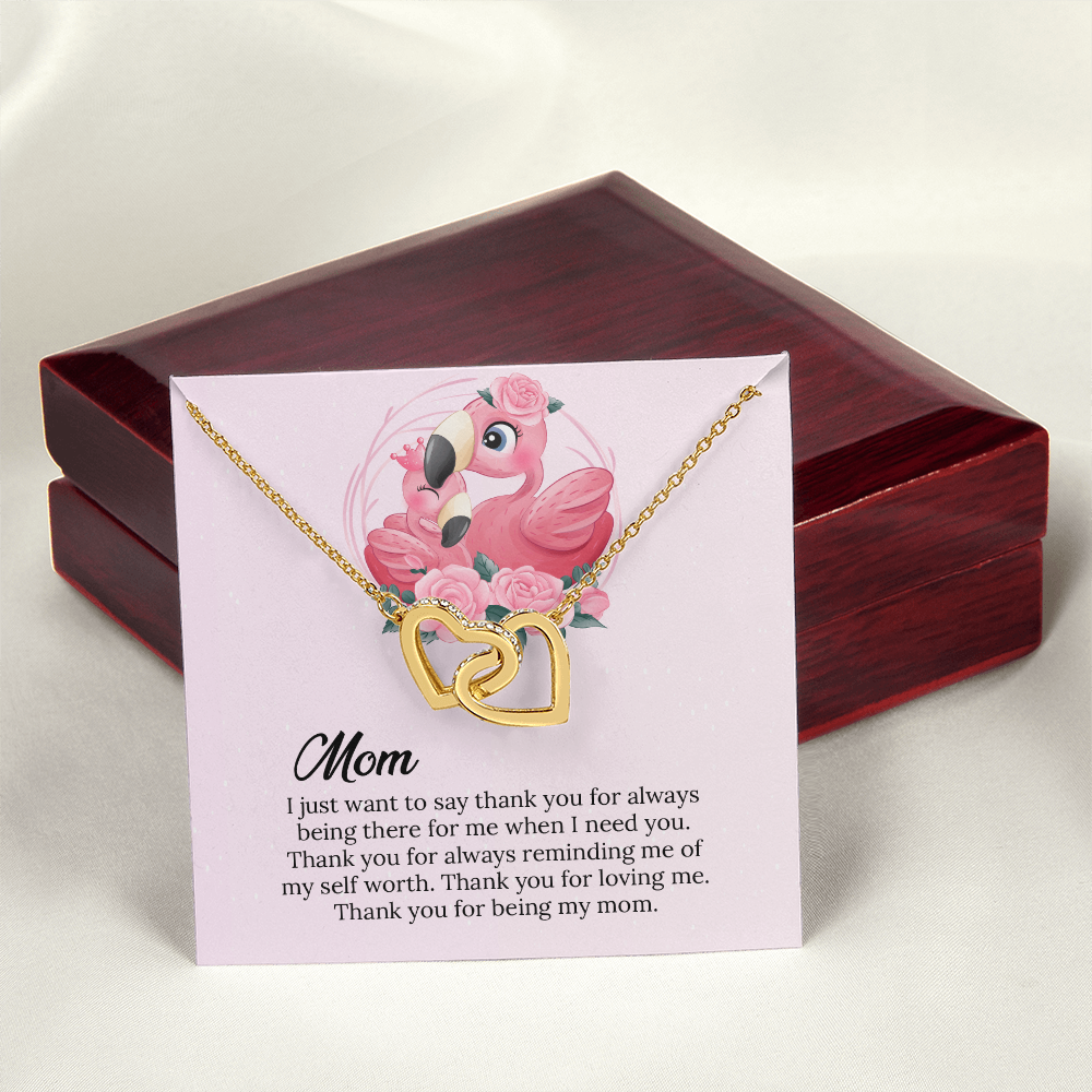 Mom Interlocking Hearts Necklace Gift, Mommy Birthday Gift From Son daughter, Mothers day Gift To  Mom