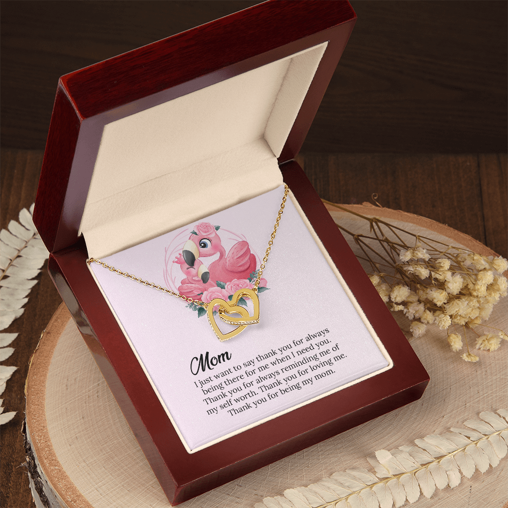 Mom Interlocking Hearts Necklace Gift, Mommy Birthday Gift From Son daughter, Mothers day Gift To  Mom