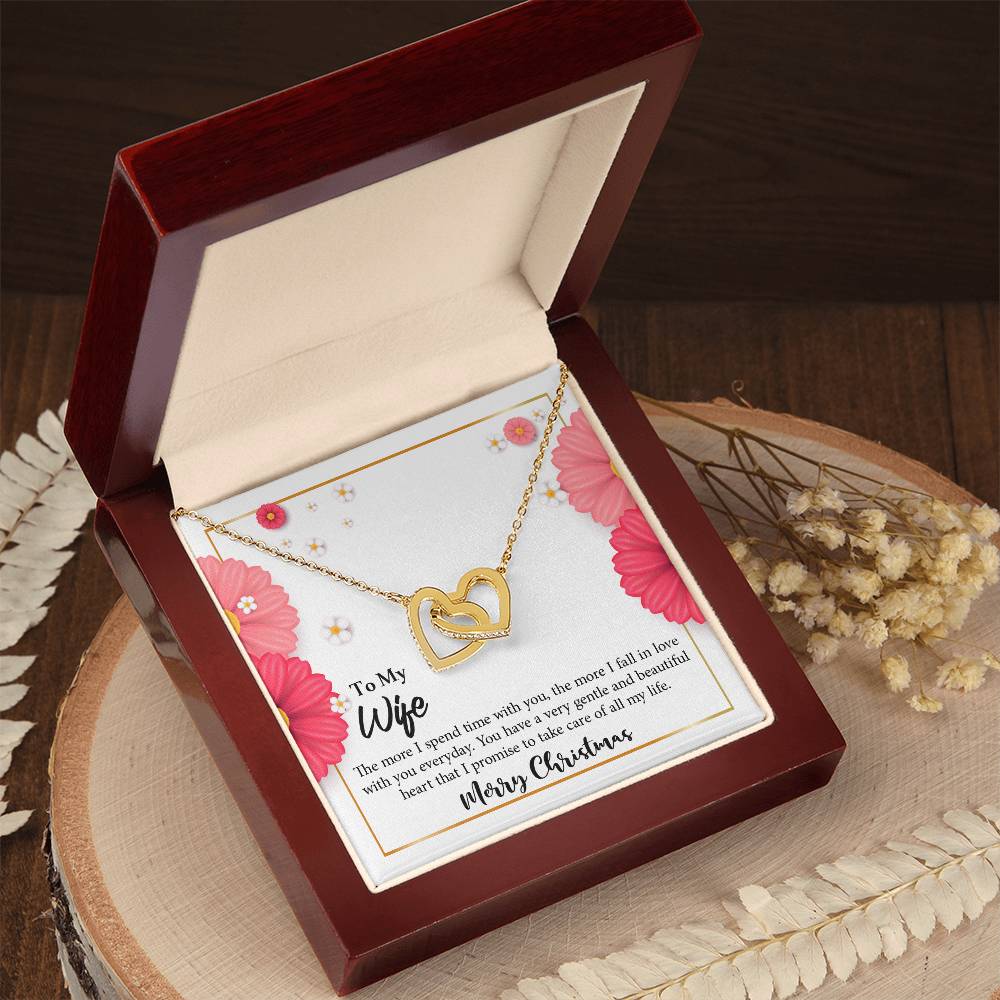 To My Wife Necklace, Sentimental Gift For Wife, Meaningful Gift For Her, Romantic Jewelry For Wife, Love Message Card For Christmas Occasion