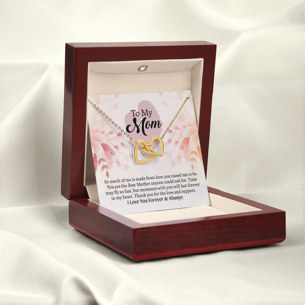 To My Mom Interlocking Hearts Necklace, Mothers Day Gift for Mom, Thoughtful Present from Son, Mom Necklace From daughter