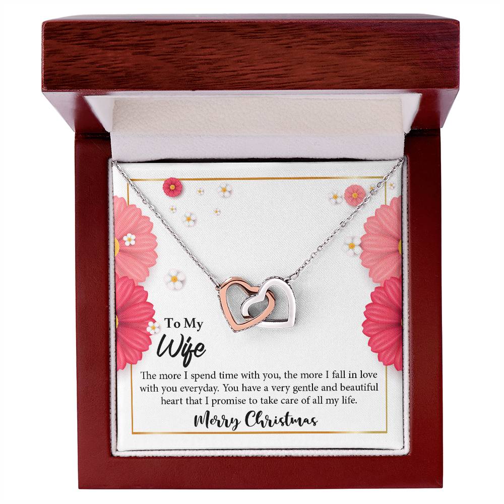 To My Wife Necklace, Sentimental Gift For Wife, Meaningful Gift For Her, Romantic Jewelry For Wife, Love Message Card For Christmas Occasion