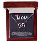 Mom Interlocking Hearts Necklace, Mothers Day Gift for Mom, Thoughtful Present from Son, Mom Necklace From daughter