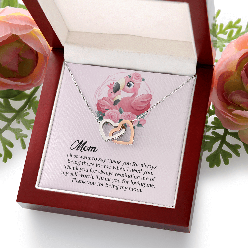 Mom Interlocking Hearts Necklace Gift, Mommy Birthday Gift From Son daughter, Mothers day Gift To  Mom