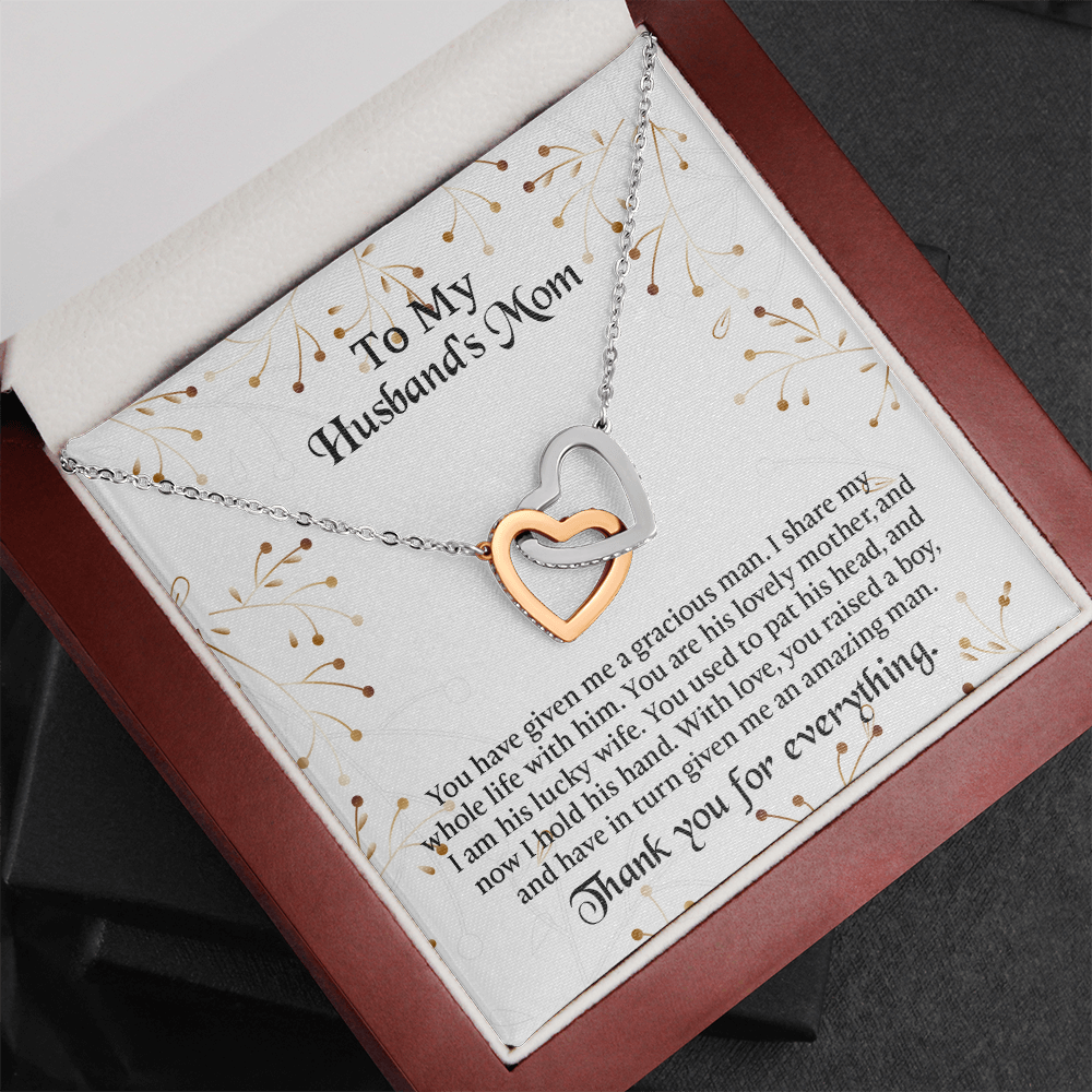 To My Husbands Mom Necklace, Mother In Law Birthday Gift, Mothers Day Gifts From Daughter In Law