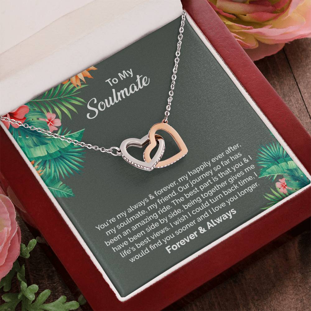 UNIDAZE To My Soulmate Necklace, Birthday Gifts for Girlfriend, Necklace for Wife, Gift for Future Wife's Birthday ShineOn Fulfillment C30028T C30028TG lx-C30028 PB23-WOOD PT-4382 TNM-1 USER-188348