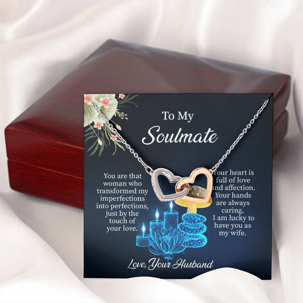 UNIDAZE To My Soulmate Necklace, Birthday Gifts for Girlfriend, Anniversary Gift for Wife, Necklace for Wife, Gift for Future Wife's Birthday ShineOn Fulfillment C30028T C30028TG lx-C30028 PB23-WOOD PT-4382 TNM-1 USER-188348