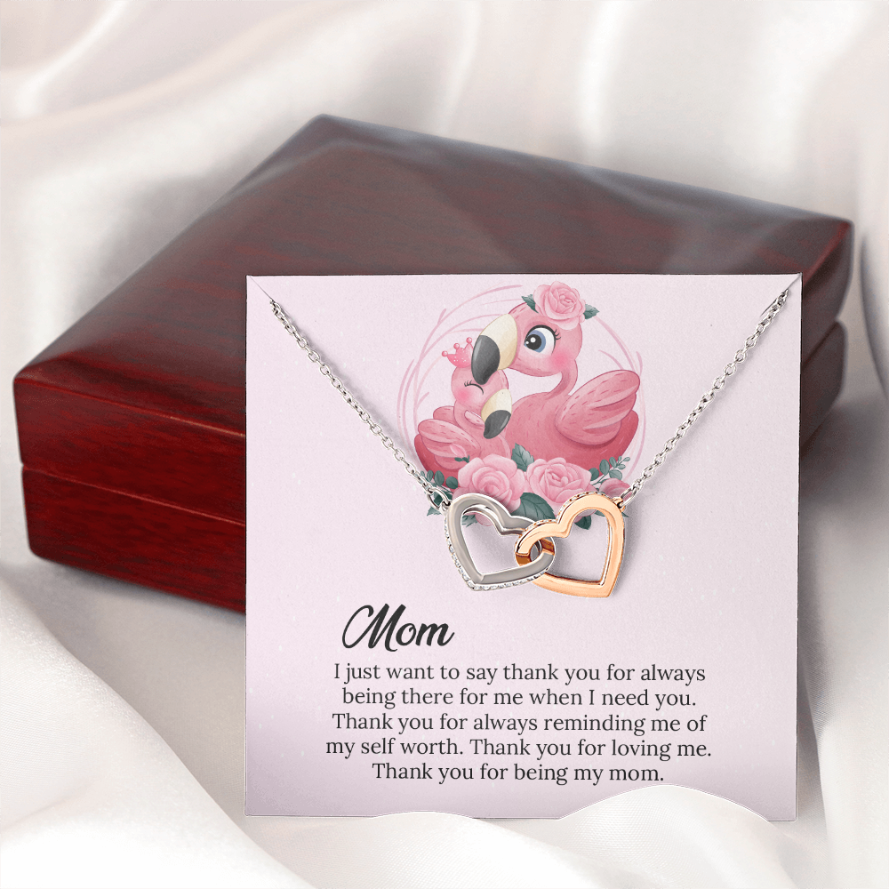 Mom Interlocking Hearts Necklace Gift, Mommy Birthday Gift From Son daughter, Mothers day Gift To  Mom