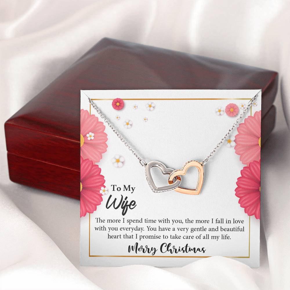 To My Wife Necklace, Sentimental Gift For Wife, Meaningful Gift For Her, Romantic Jewelry For Wife, Love Message Card For Christmas Occasion