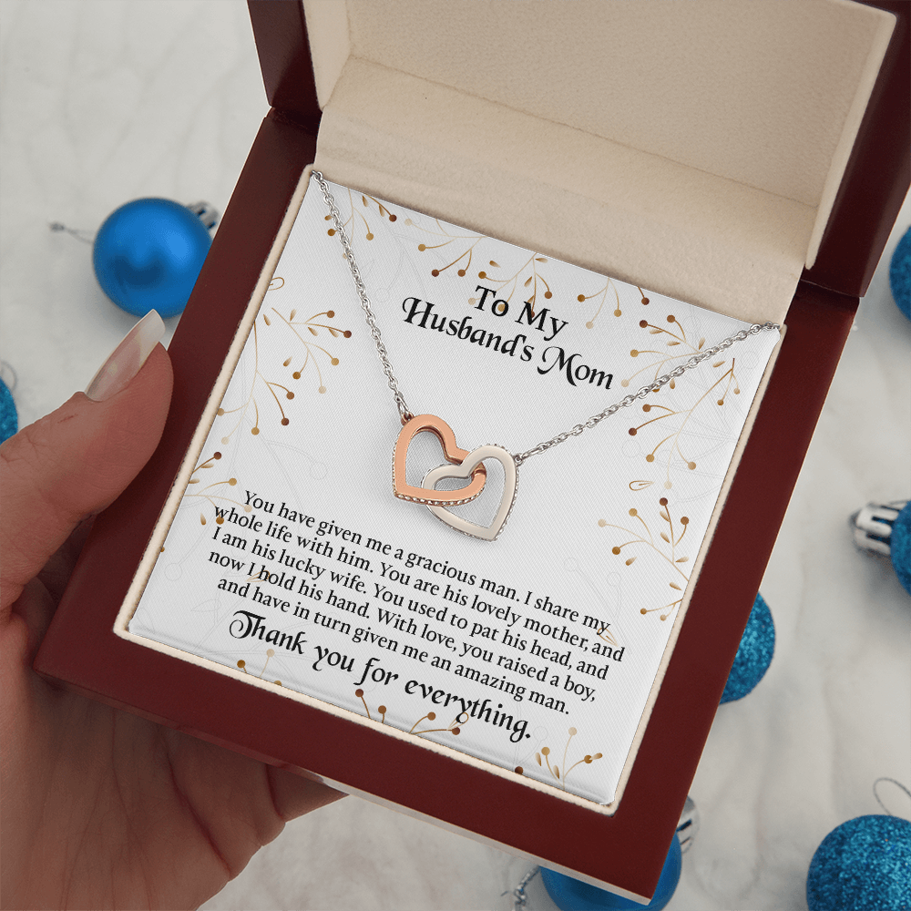 To My Husbands Mom Necklace, Mother In Law Birthday Gift, Mothers Day Gifts From Daughter In Law