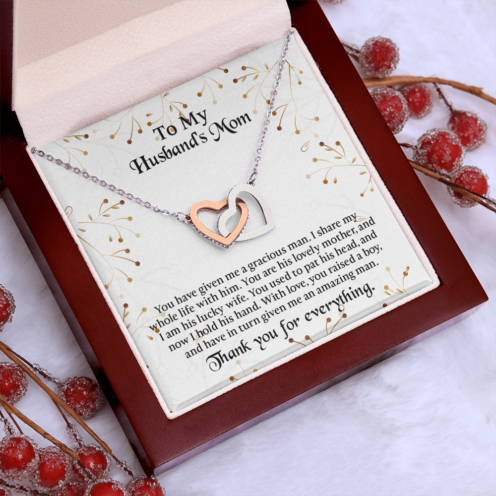 To My Husbands Mom Necklace, Mother In Law Birthday Gift, Mothers Day Gifts From Daughter In Law