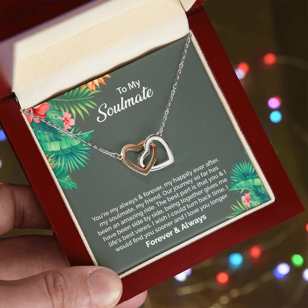 UNIDAZE To My Soulmate Necklace, Birthday Gifts for Girlfriend, Necklace for Wife, Gift for Future Wife's Birthday ShineOn Fulfillment C30028T C30028TG lx-C30028 PB23-WOOD PT-4382 TNM-1 USER-188348