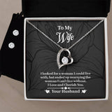 To My Wife Forever Love Necklace & Earring Set, Necklace For Wife, Anniversary Gift For Wife, Wife Birthday Gift