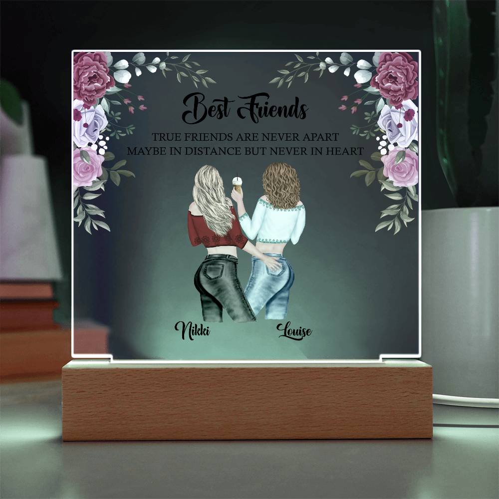 Best friend acrylic plaque, best friend birthday gift, friendship gift for her, sister, auntie, personalised gift for bestie, BFF gifts