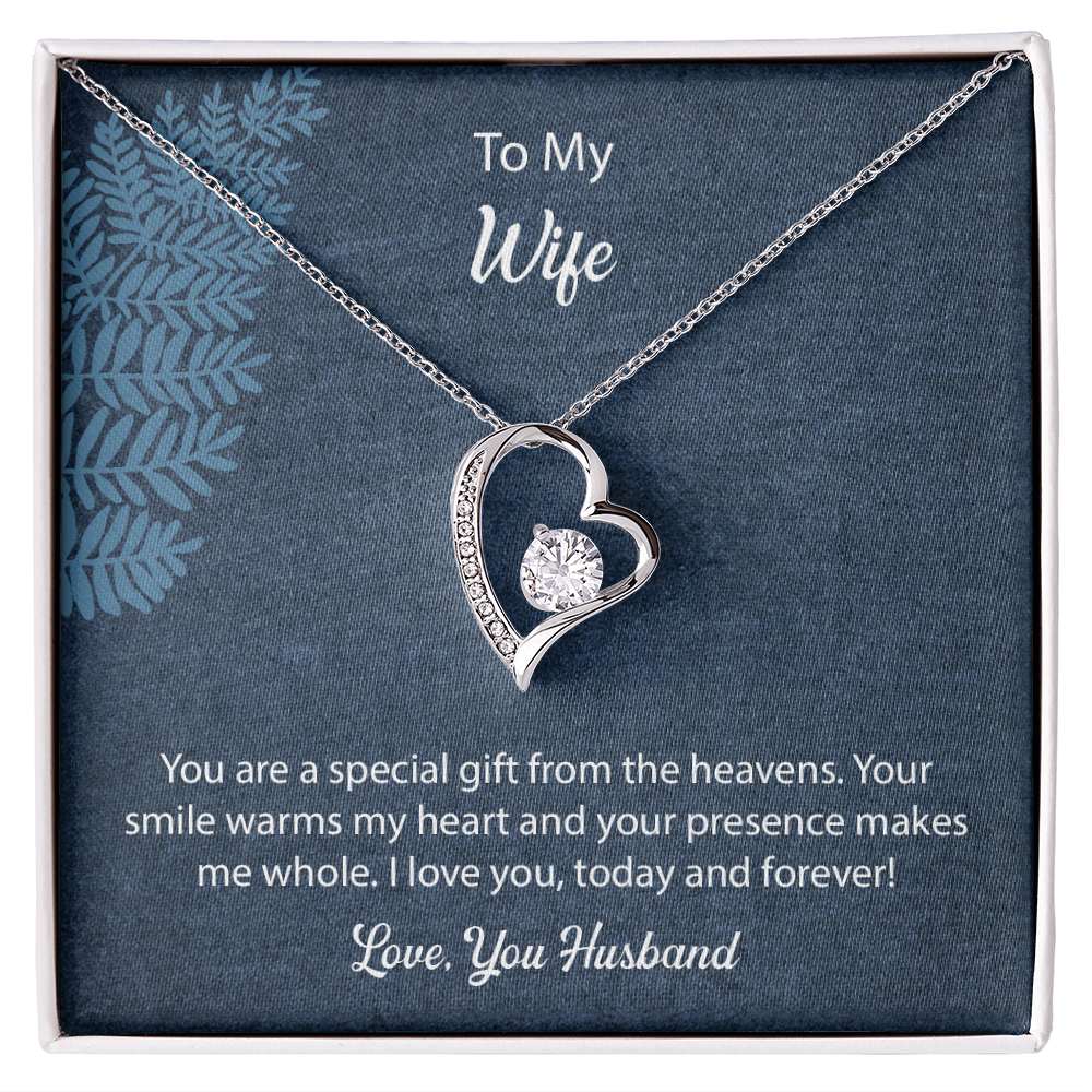 To My Wife Forever Love Necklace, Jewelry For Wife, Anniversary Gift For Wife, Wife Birthday Gift, Necklace For Wife