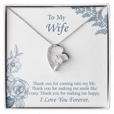 Forever Love Necklace for Wife, Necklace for Wife, Message Card Jewelry, Romantic Anniversary gift for Wife, Wife Birthday Gift