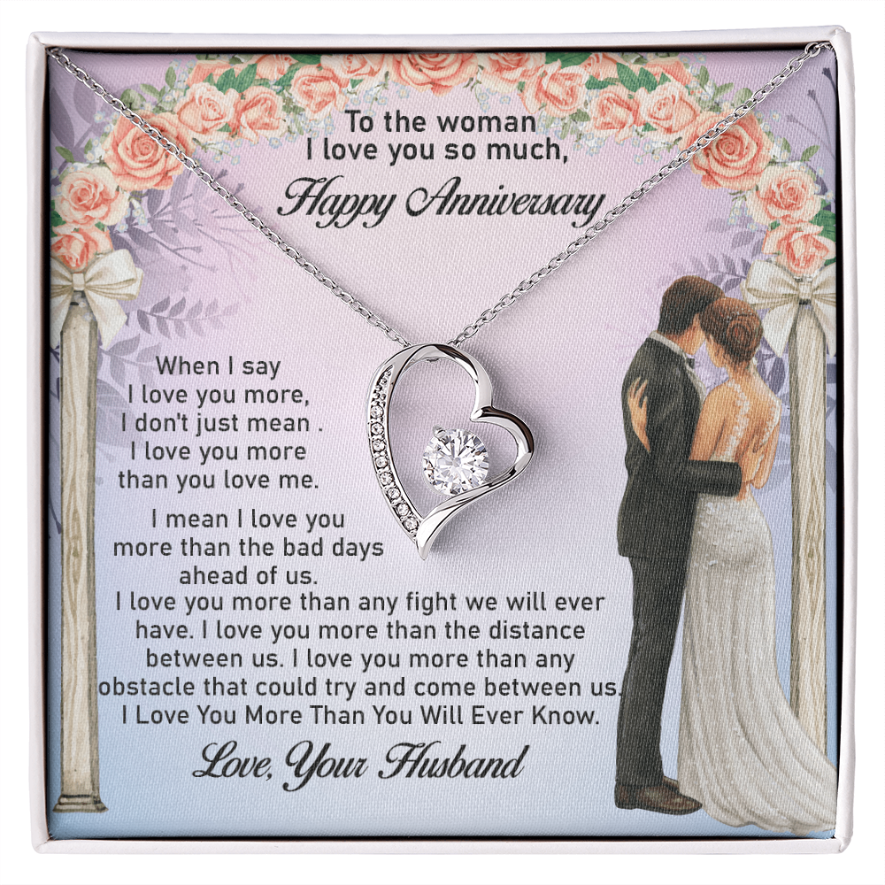 To My Wife Anniversary Necklace, Anniversary Gift for Wife, Wife Gift From Husband, Gift For Anniversary