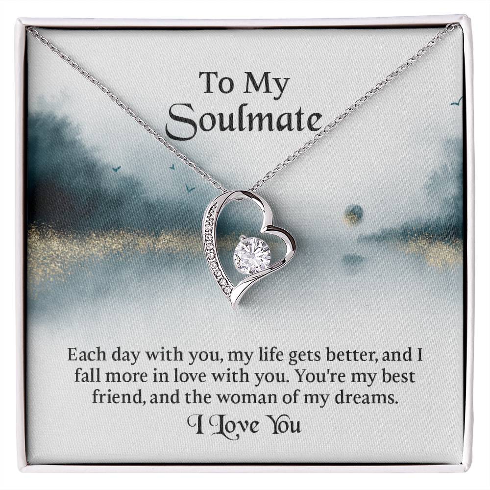 UNIDAZE To My Soulmate Necklace Gift for Her, Soulmate Jewelry for Wife, Birthday Gifts from Husband, Soulmate Gift ShineOn Fulfillment C30025TG C30025TR lx-C30025 PB23-WOOD PT-781 TNM-1 USER-188348